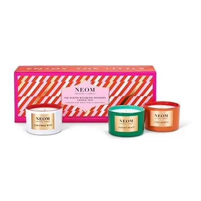 NEOM- The Winter Wellbeing Wonders Candle Trio Gift Set | Christmas Wish, Perfect Peace & Cosy N