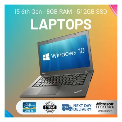 Intel i5 6th Gen Laptop With Windows 8GB Memory 512GB SSD Wifi