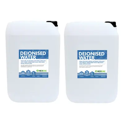 Hexeal Deionised Water x 25L â Demineralised - Reduce Limescale & Water Stains