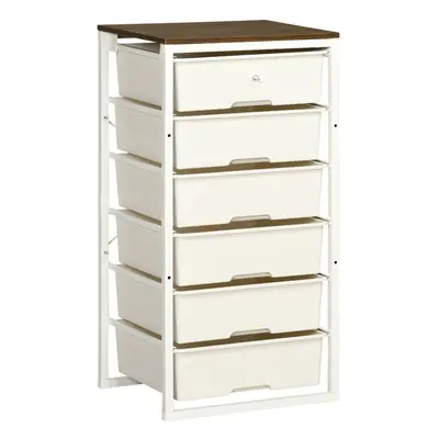 HOMCOM Chest of Drawers, Drawer Unit Storage Chest Bedroom Living Room White