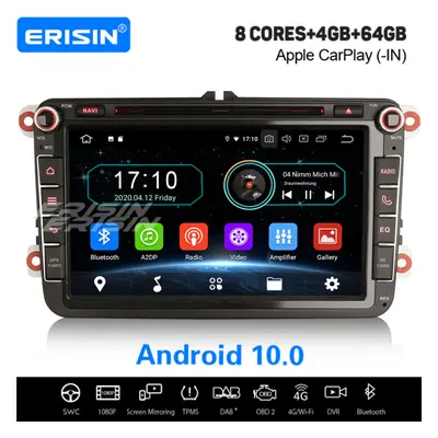 8-Core Android 12.0 Car Stereo DAB+ WiFi Sat Nav For VW Jetta Tiguan Amarok Golf 5/6 Passat Polo