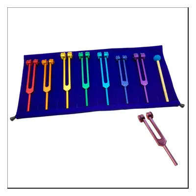 Chakra Tuning Fork Set for Healing, Sound Therapy, Maintaining Perfect Harmony of Body, Mind and