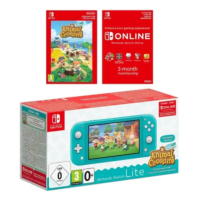 Nintendo Switch Lite Turquoise & Animal Crossing DLC Bundle