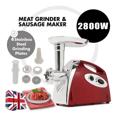 Electric 2800W Meat Grinder Mincer & Sausage Maker Stainless Steel