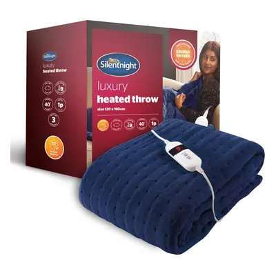 Silentnight Comfort Control 9-Heat Setting Heated Throw - Navy - X