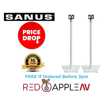 Pair Of SANUS WSS22 White Stand For SONOS One PLAY:1 & PLAY:3 Speakers