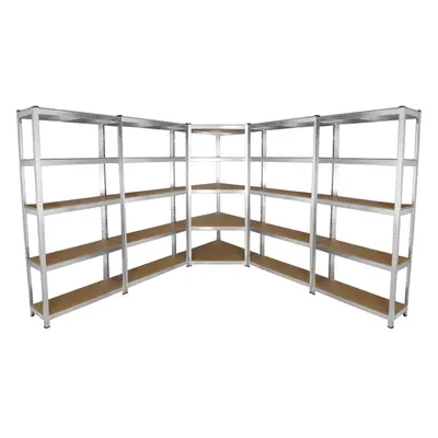 1 x Corner Unit & x 90cm Shelving Bays / Galvanised Steel Shed Racking Bundle