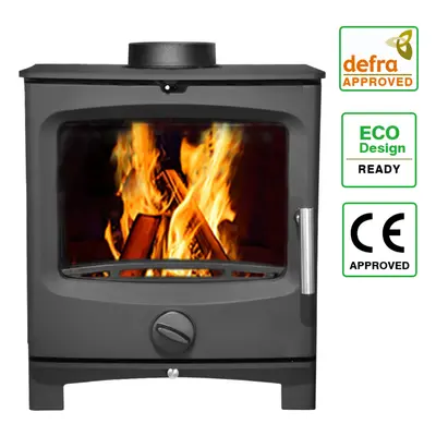 5KW Defra Approved Steel Multifuel Wood Log Burner WoodBurning Stove Fireplace Eco Design