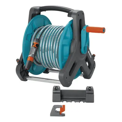 Gardena Classic Wall-Fixed Hose Reel Set - Save Space, with System Parts, 20m