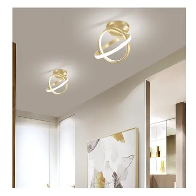 2X Modern Led Ceiling Light Gold Nordic Style Chandelier Circle Design Ceiling Lamp for Bedroom,