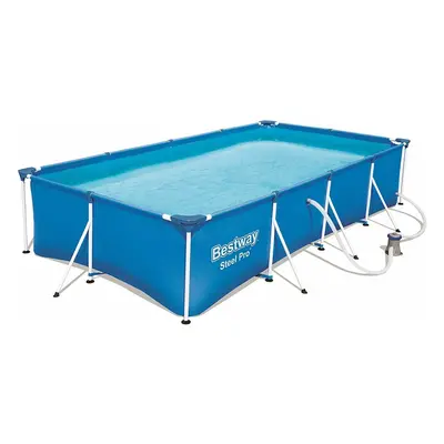 Bestway 13'1" Steel Pro Swimming Rectangular Steel Frame Pool & Pump