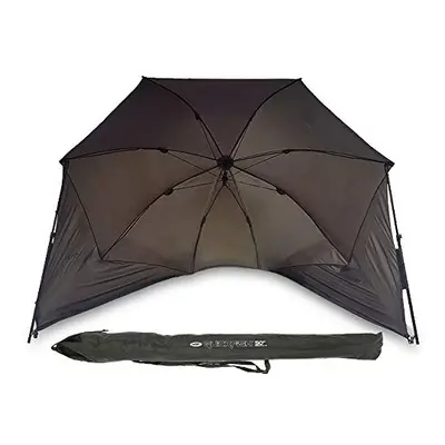 DNA Leisure 50" Waterproof Brolly Umbrella Carp Coarse Fishing Day Shelter with Storm Sides and 