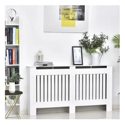 Home Large MDF Wood Radiator Cover Grill Cabinet Matte White