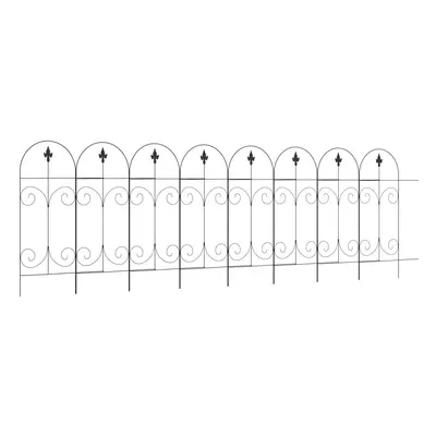 Outsunny Decorative Garden Fencing 8PCs 44in x 12.5ft Metal Border Edging