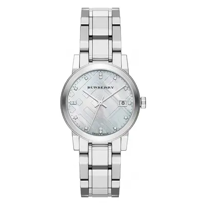 NEW BURBERRY WOMENS THE CITY WATCH BU9125 SILVER DIAL SILVER METAL STRAP