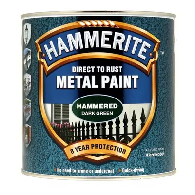 HAMMERITE Direct To Rust Metal Paint - Hammered Dark Green - 2.5 Litre [5084834]