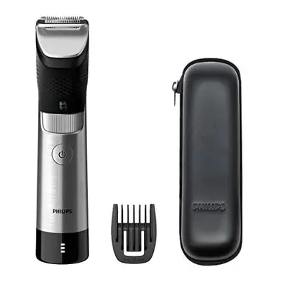 Philips Beard & Stubble Trimmer for Men, Prestige, Length Settings, 120mins Run Time, SteelPreci