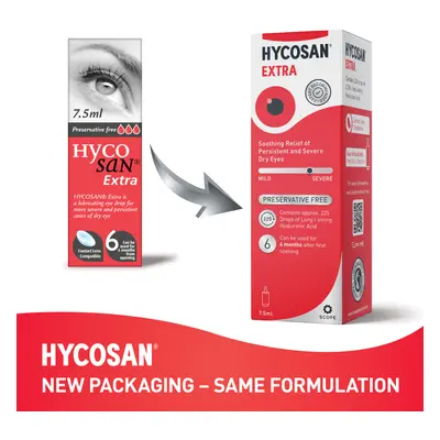 Hycosan Extra Lubricating Eye Drops 7.5ml - Pack of