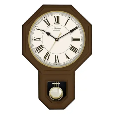 Acctim Yarnton Radio Control Pendulum Wall Clock Dark Wood Effect