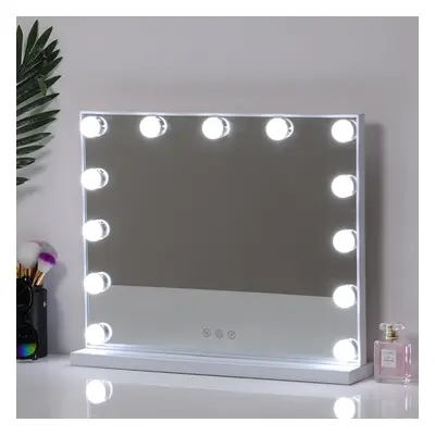 Large Hollywood Makeup Dressing Mirror with LED Light Touch Dimmable Bulb