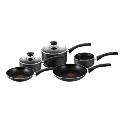 Tefal A762S944 Black Easy Care Piece Non-Stick Saucepan Cookware Set