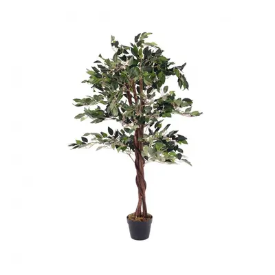 Oypla Artificial Ficus Tree Plant 120cm Indoor Outdoor Garden Decoration