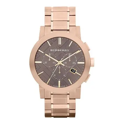 Burberry BU9353 Taupe Chronograph Dial Rose Gold Plated Men's Watch