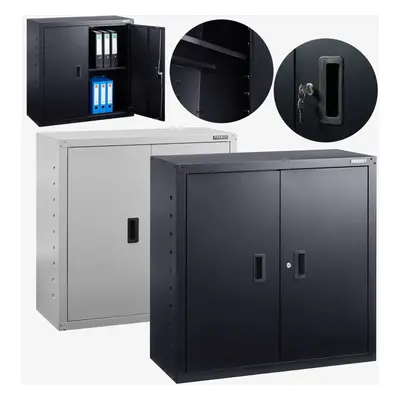 Arebos Filing cabinet Office cabinet | Black | x x cm | doors | Height adjustable shelf | with c