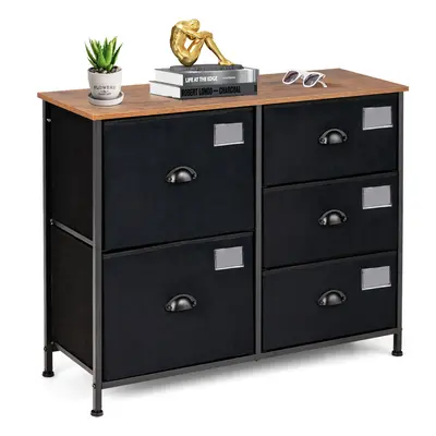 3-Tier Dresser Chest of Drawers w / Fabric Folding Drawers Organizer