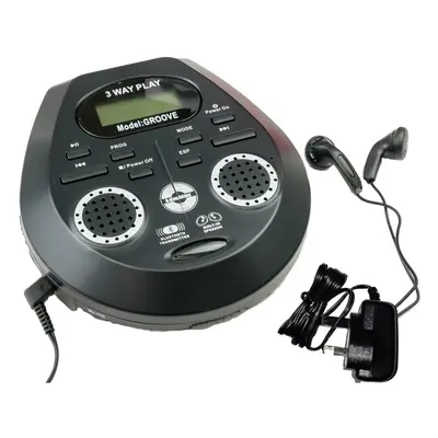 Steepletone Groove CD Discman, Built-In SPEAKERS, Ultra Compact Personal CD Player, Bluetooth Tr