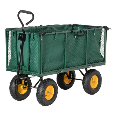 Outsunny Heavy Duty Garden Cart Truck Trolley Wheelbarrow Trailer