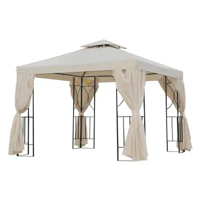 Outsunny x 3m Garden Metal Gazebo Sun Shade Shelter Outdoor Party Tent