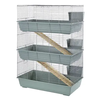 Little Friends Triple Rabbit Cage, x x cm, Beige/ Silver