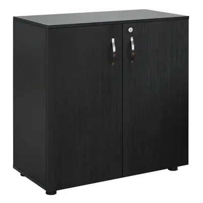 Vinsetto 2-Tier Locking Filing Cabinet Office Storage Cabinet, Black