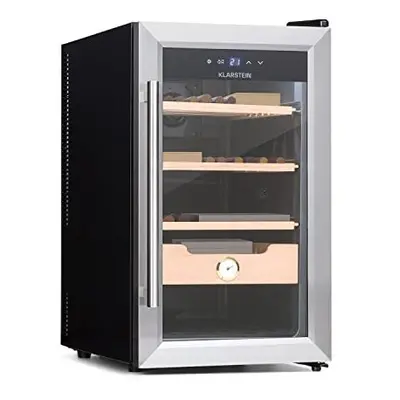 Klarstein El Presidente Cigar Humidor - thermoelectric humidor Cabinet with Glass Door, humidor 