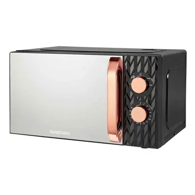 Goodman Black & Copper Textured Effect Microwave Capacity 20L Mirror Finish Door