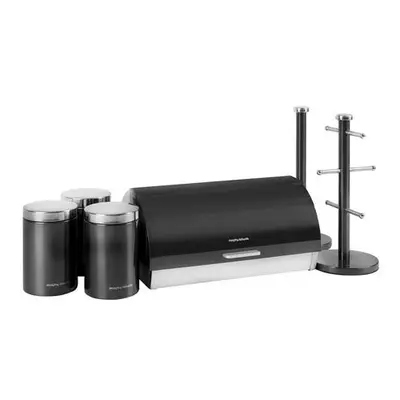 Morphy Richards Accents Piece Storage Set, Stainless Steel, Translucent Black