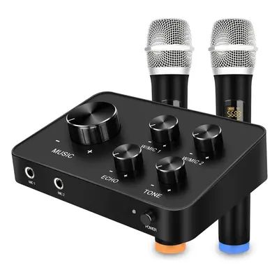 Rybozen Wireless Microphones Karaoke Mixer System Karaoke Machine