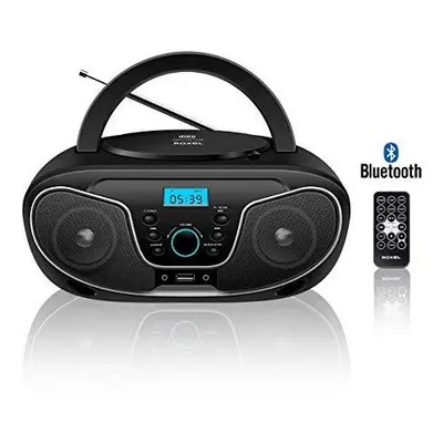 Roxel RCD-S70BT Portable Boombox CD Player with Bluetooth, Remote Control, FM Radio, USB MP3 Pla