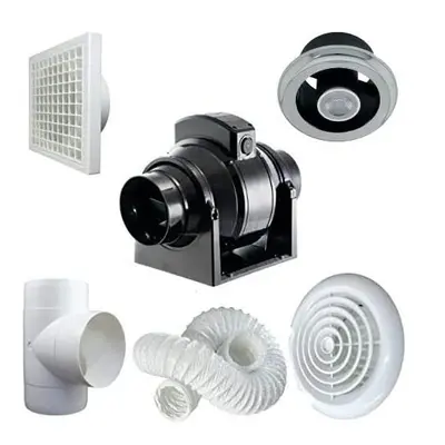 Manrose PROCFTSLKCLED MF100T Professional Shower Extractor Fan/Light Kit (Timer)