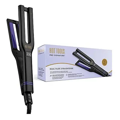 Pro Signature Dual Plate Straightener (Dual Plate Design with Heater Controls, Charcoal Ceramic 