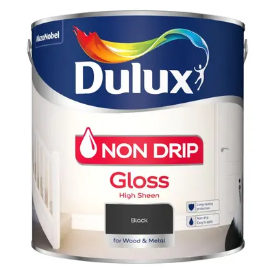 Dulux Black 2.5L Non Drip Gloss