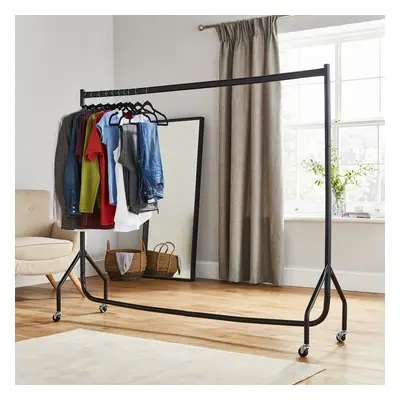 6ft Long x 5ft Tall Quality Heavy Duty Clothes Rail Black