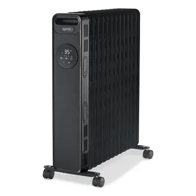 Igenix IG2626BL Digital Oil Filled Radiator, 2.5kW/2500W, Overheat Protection, Black