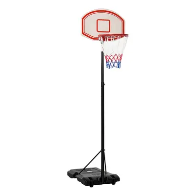 HOMCOM Basketball Stand 175-215cm Adjustable Height Sturdy Hoop w/ Wheels Base