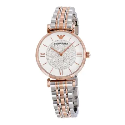 Emporio Armani Ladies Watch Two Tone Stainless Steel Bracelet AR1926