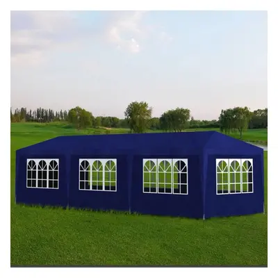 vidaXL Party Tent 3x9m with Walls Blue Patio Garden Gazebo Marquee Pavilion