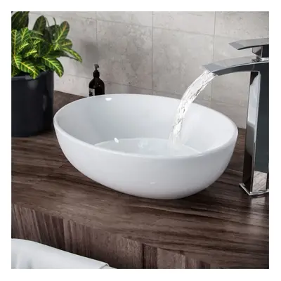 Etive x 335mm Oval Cloakroom Counter Top Basin Sink Bowl