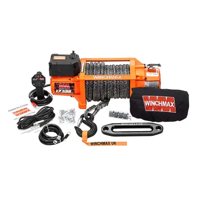 17,500lb 12V Electric Winch. 26m 13mm Dyneema Rope.