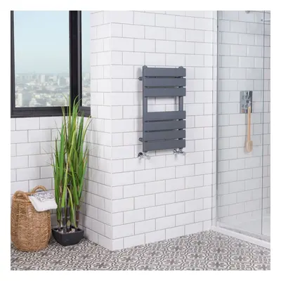 Juva x 400mm Sand Grey Flat Panel Heated Towel Rail